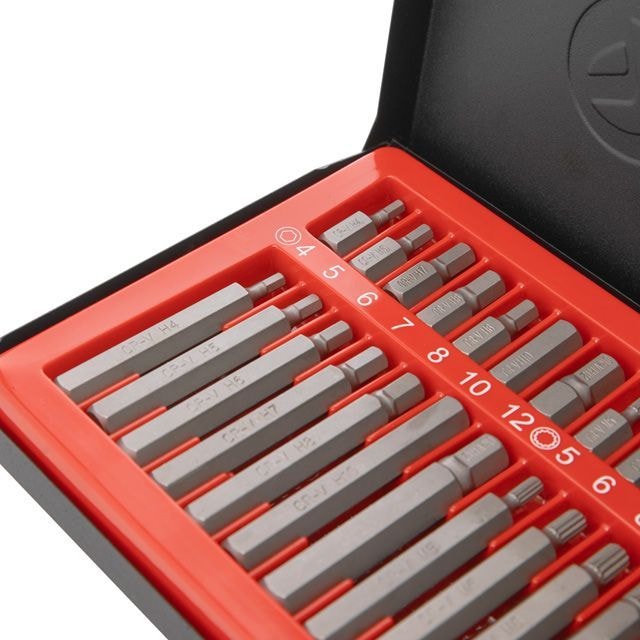 Набір зірок і шестигранників STORM, Cr-V, 40 од. (TORX, HEX, SPLINE) ET-8040