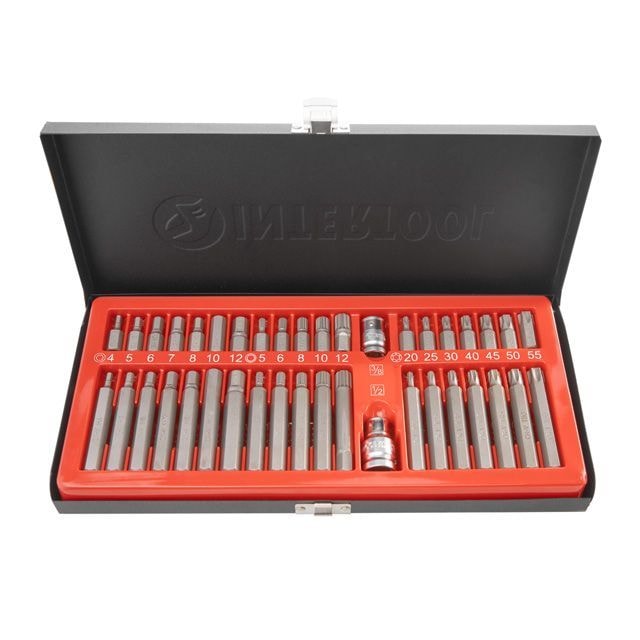 Набір зірок і шестигранників STORM, Cr-V, 40 од. (TORX, HEX, SPLINE) ET-8040