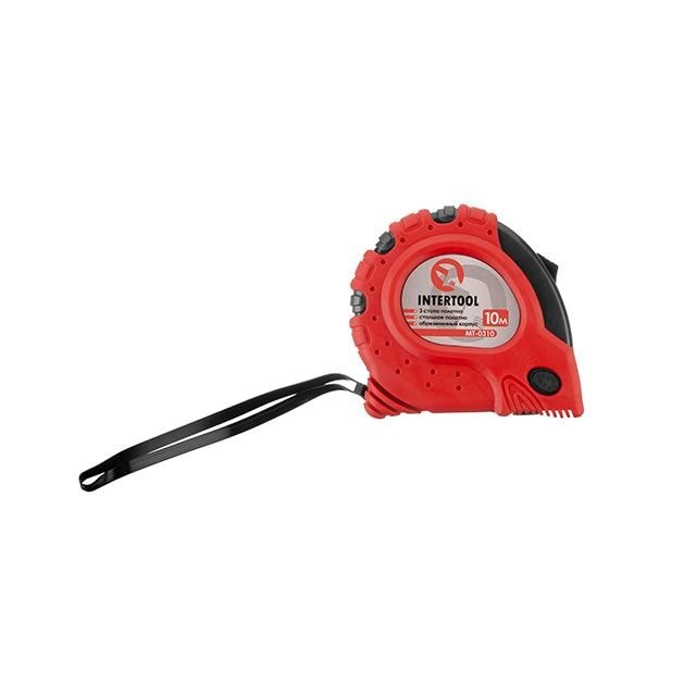 Рулетка з металевим полотном, з фіксатором, 10м, 25 мм, ''Супер Магніт'' МТ-0310