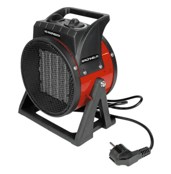 Обігрівач електричний GRUNHELM PTC-2000Т  2,0 кВт, 220 В, 158 м3/год, 1.4кг 128177