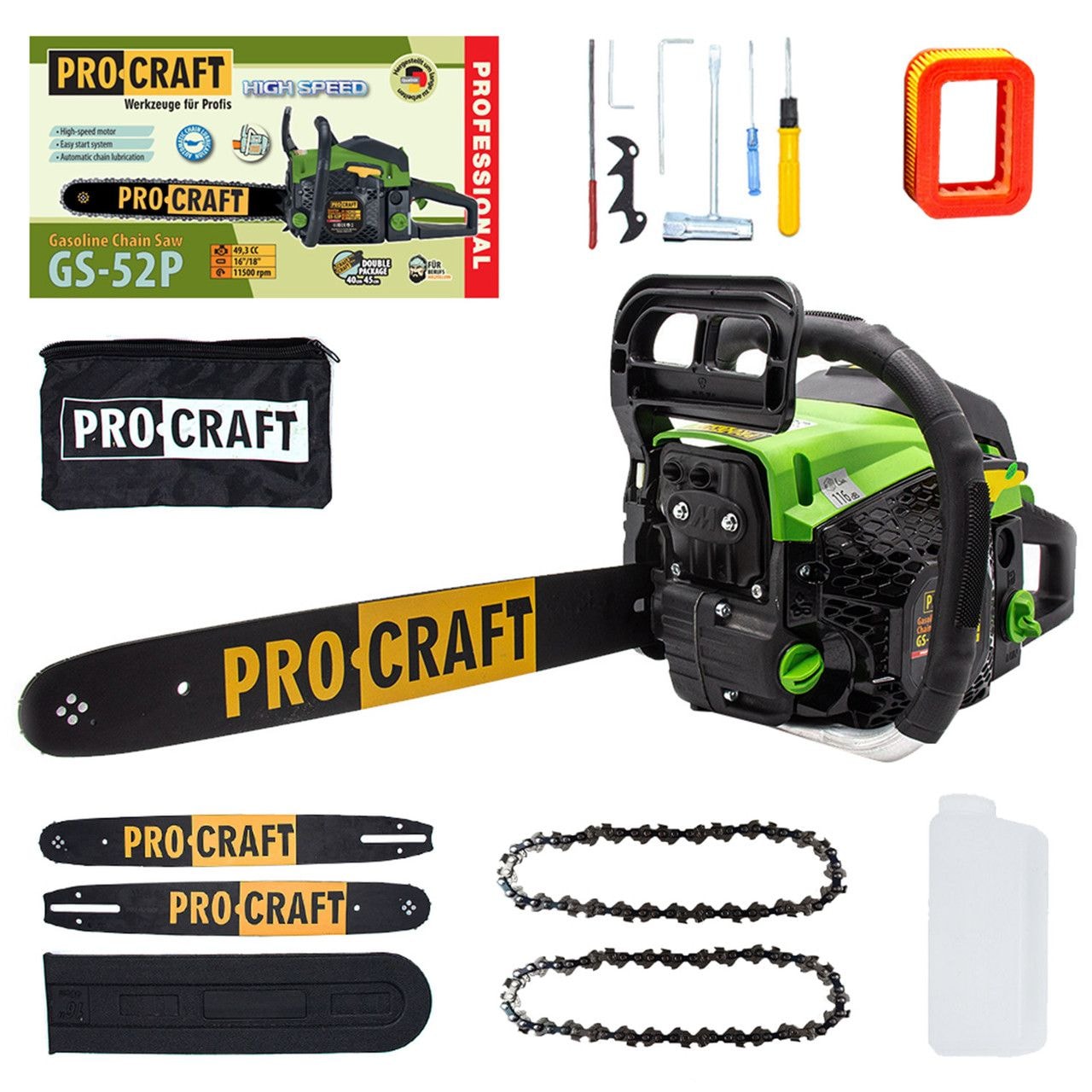 Бензопила PRO CRAFT GS-52P NEW 600521