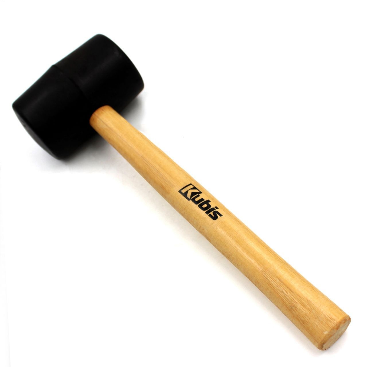 Киянка гумова 450 г, 60 мм, чорна гума, дерев'яна ручка 02-02-4145