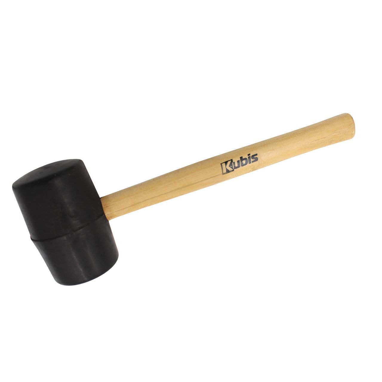 Киянка гумова 680 г, 67 мм, чорна гума, дерев'яна ручка 02-02-4168
