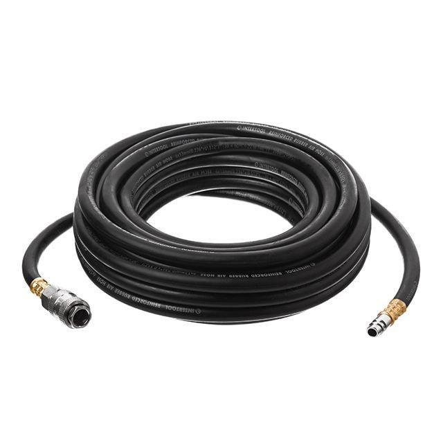 Шланг гумовий повітряний, армований, до 20 атм, 6×13 мм, 10 м, зі швидкороз'ємними з'єднаннями, STORM PT-1720