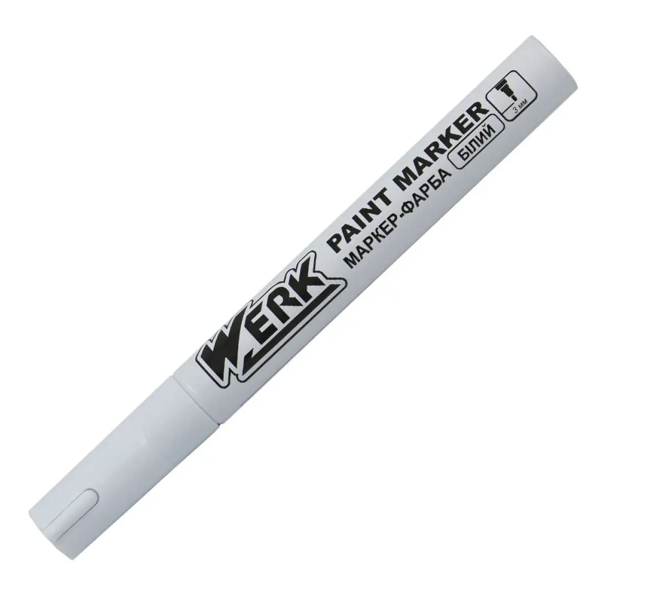 Маркер-фарба білий 145 мм WERK 120275