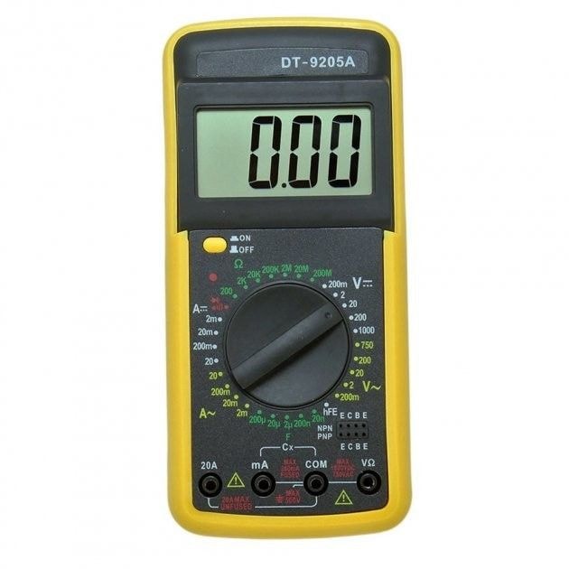 Мультиметр цифровий 9205 зі ЩУПАМИ (1/40) 91833 DT