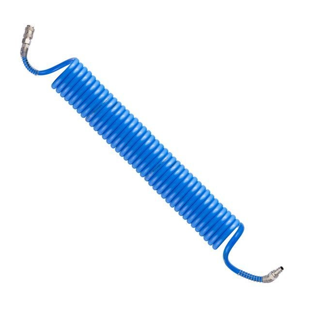 Шланг спіральний поліуретановий 8?12 мм, 10 м, зі швидкороз'ємними з'єднаннями PT-1716