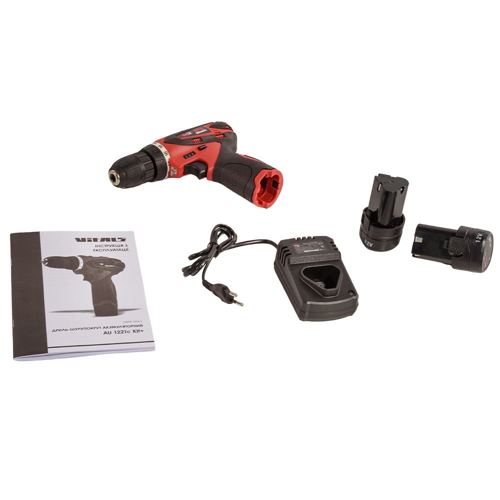 Дриль-шуруповерт акумуляторний Vitals AU 1221c Kit+ 235336