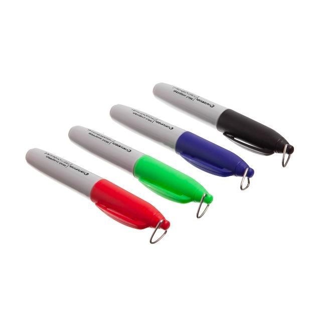 Міні-маркери перманентні, кольорові (чорний, синій, зелений, червоний), довжина: 93 мм, уп. 80 шт. KT-5011