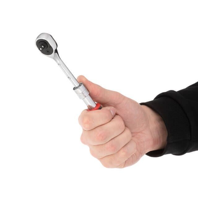 Рукоятка з храповим механізмом телескопічна, 72 зуба 1/4 ", Cr-V STORM ET-8004