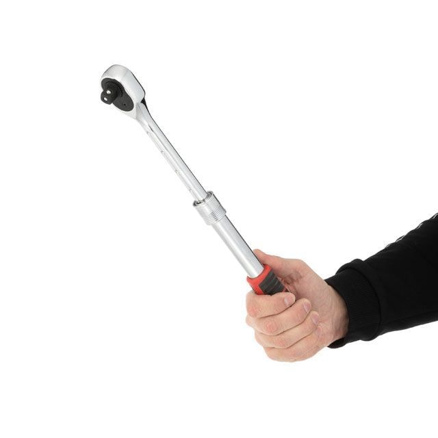 Рукоятка з храповим механізмом телескопічна, 72 зуба 1/2 ", Cr-V STORM ET-8006