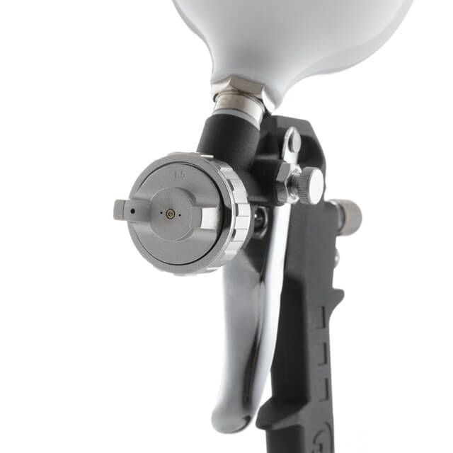 Фарбопульт пневматичний HP, форсунка: 1,5 мм, верхній пластиковий бачок: 600 мл, 3 регулювання, 5 бар PT-0210
