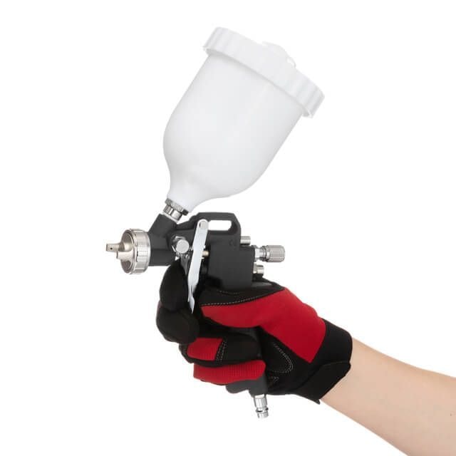 Фарбопульт пневматичний HP, форсунка: 1,5 мм, верхній пластиковий бачок: 600 мл, 3 регулювання, 5 бар PT-0210