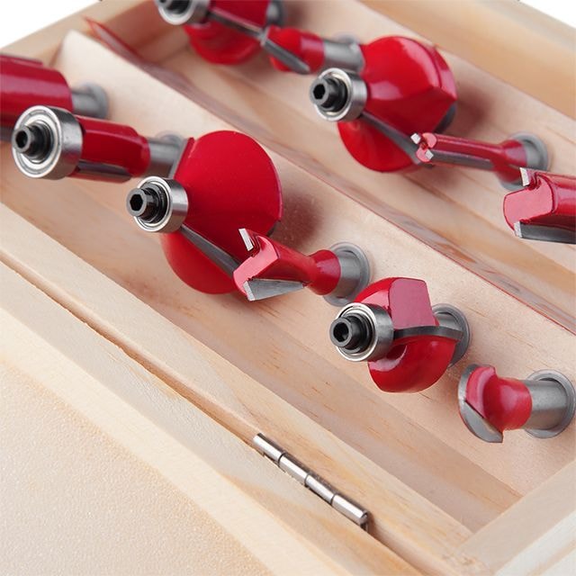 Набір фрез кінцевих по деревині, 12 шт. HT-0071