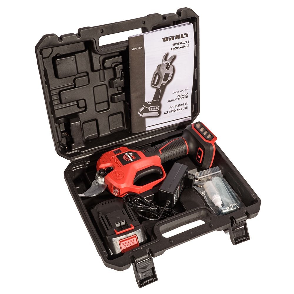 Секатор акумуляторний Vitals Master AG 1830cdk BL Kit 235299