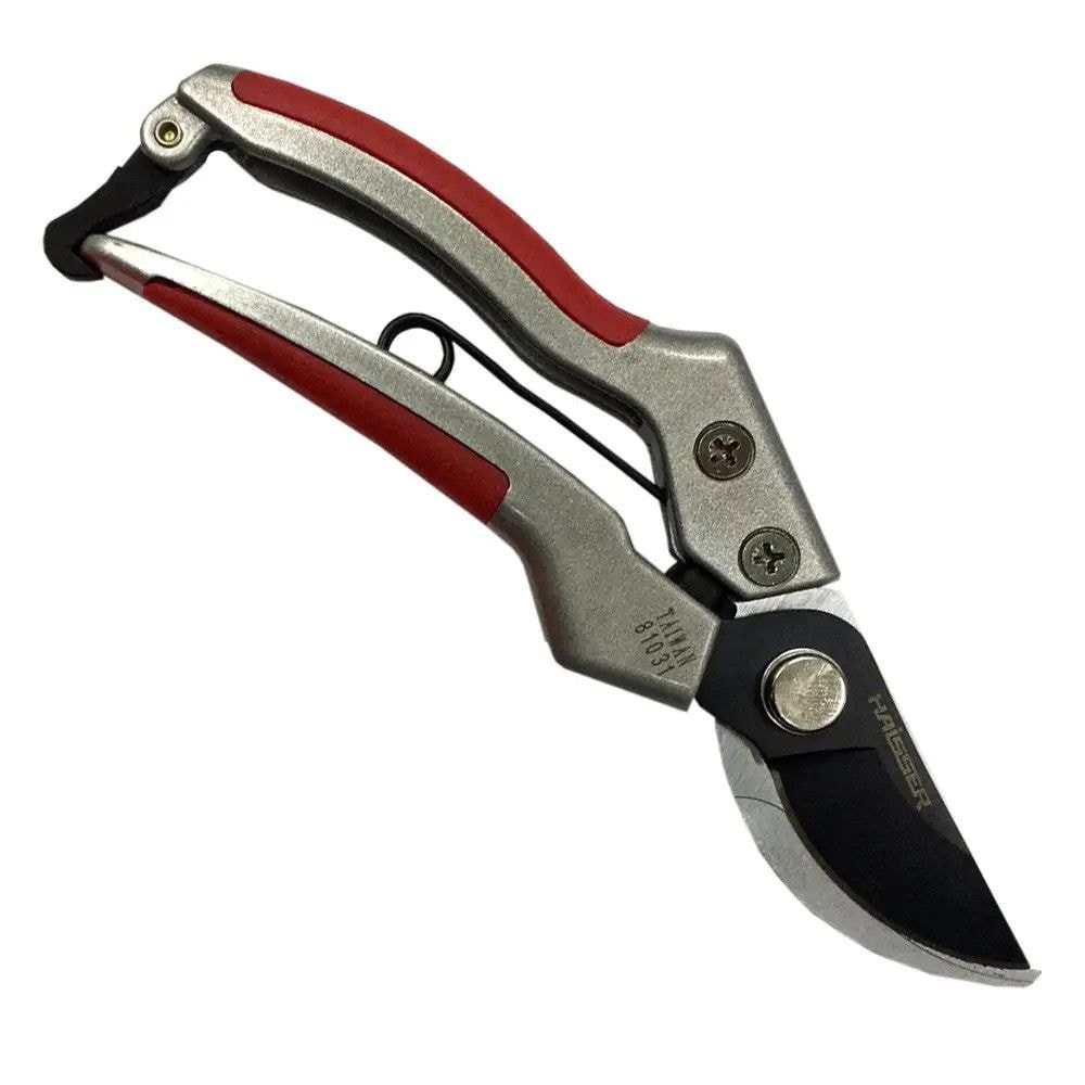 Секатор садовий 200мм алюмінієві ручки тефлонове покриття HAISSER 107522