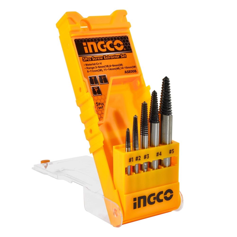 Набір екстракторів 5 шт. INGCO ASE008