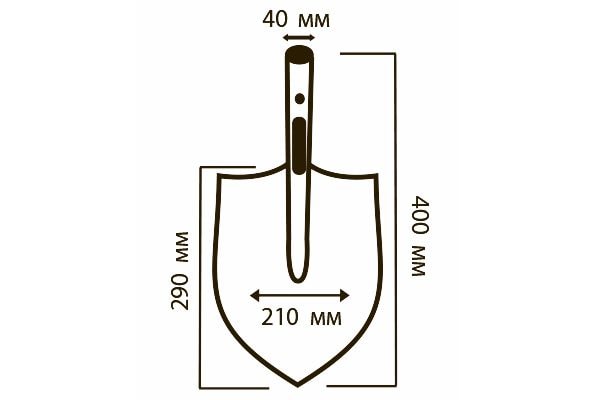 Лопата штикова 400?210?1.3мм 0.8кг Grad 5046815