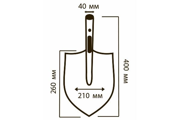 Лопата штикова (американка) 400?210?1.5мм 0.9кг Grad 5046915