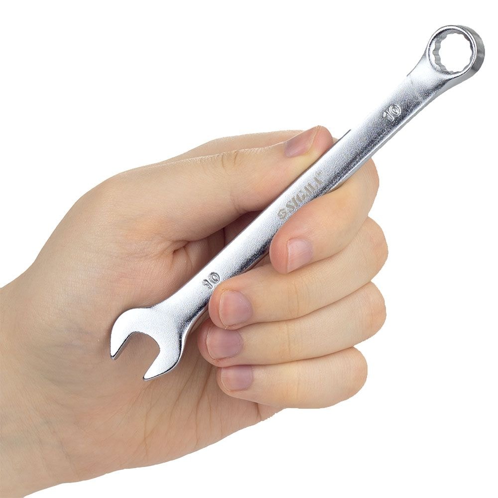 Ключ ріжково-накидний 10мм CrV 6021101