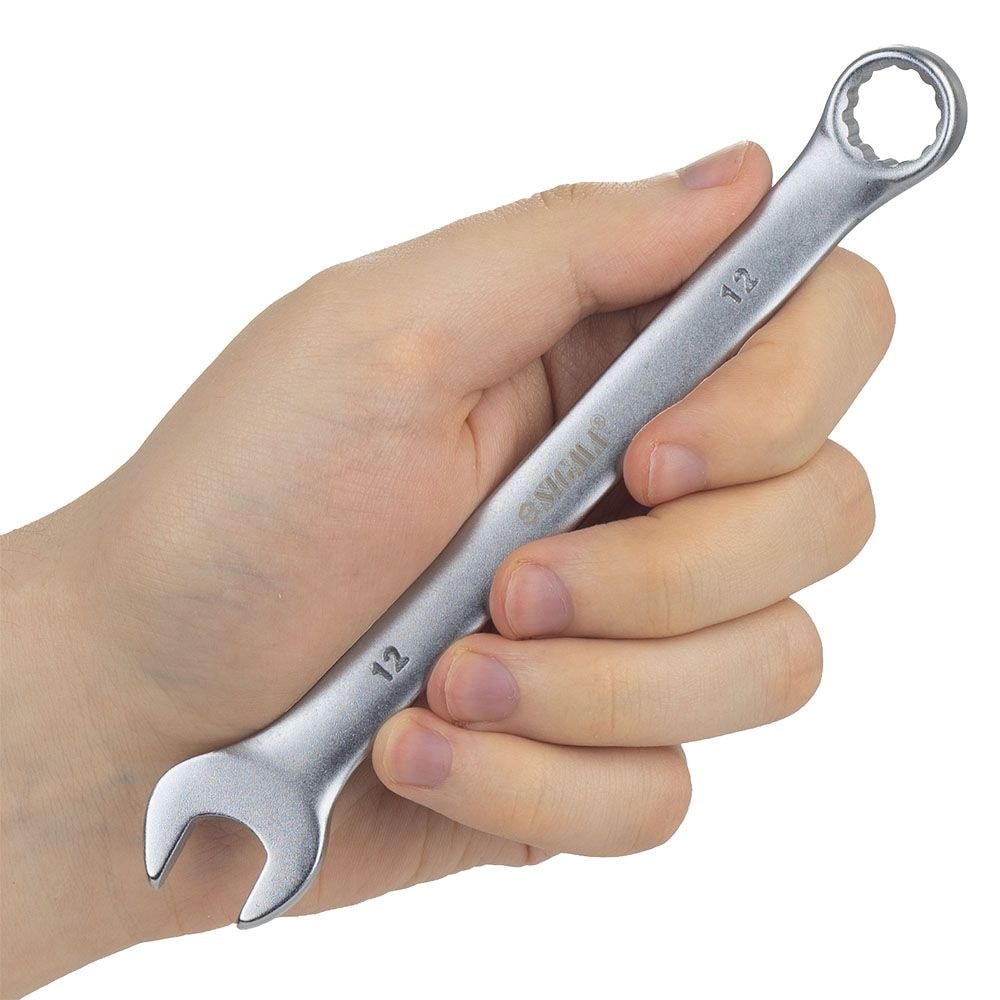 Ключ ріжково-накидний 12мм CrV 6021121