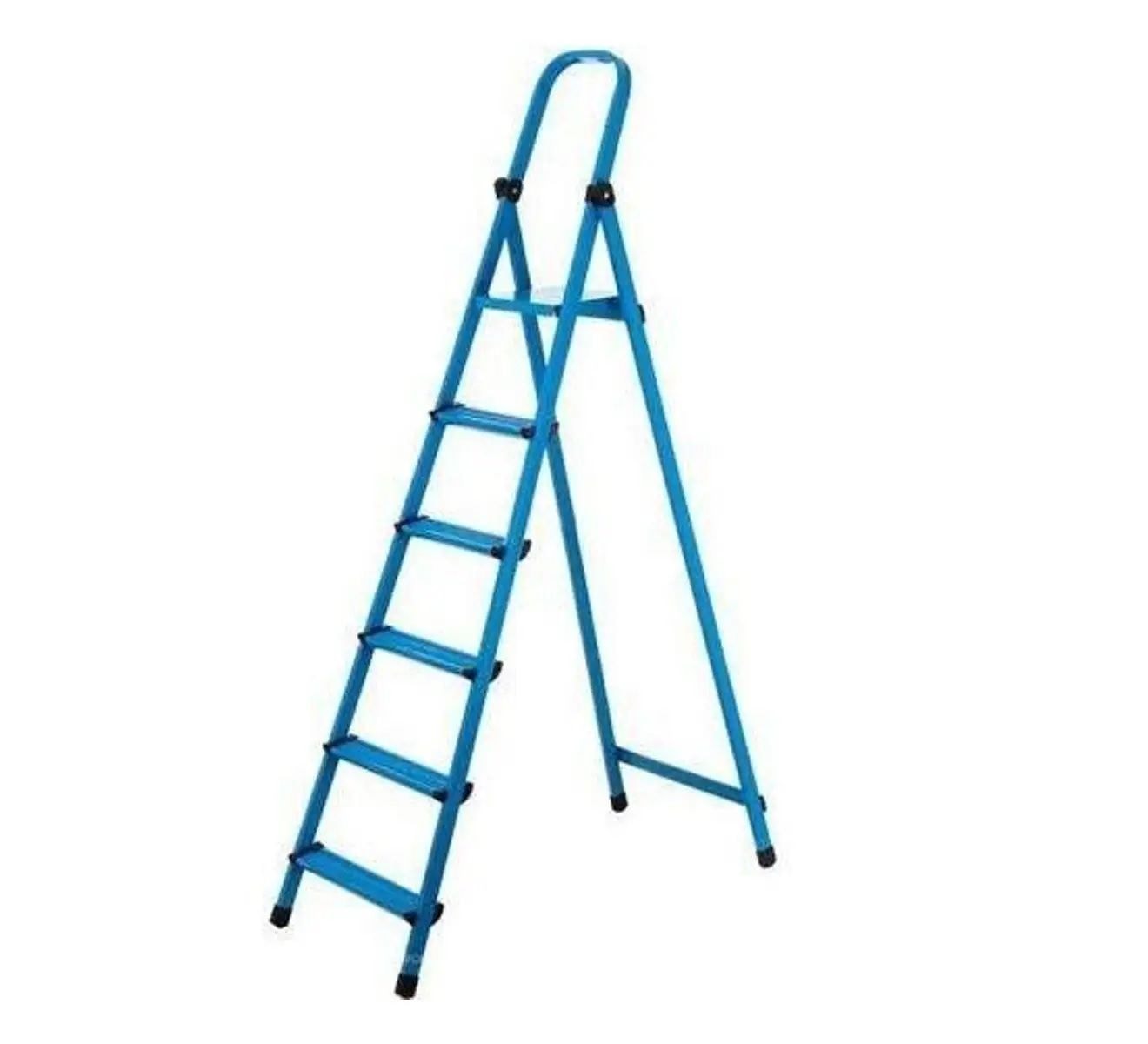 Стремянка металева WORKS 6 сх., 406, синя,  Роб.висота 350 см, вага 7 кг 63273