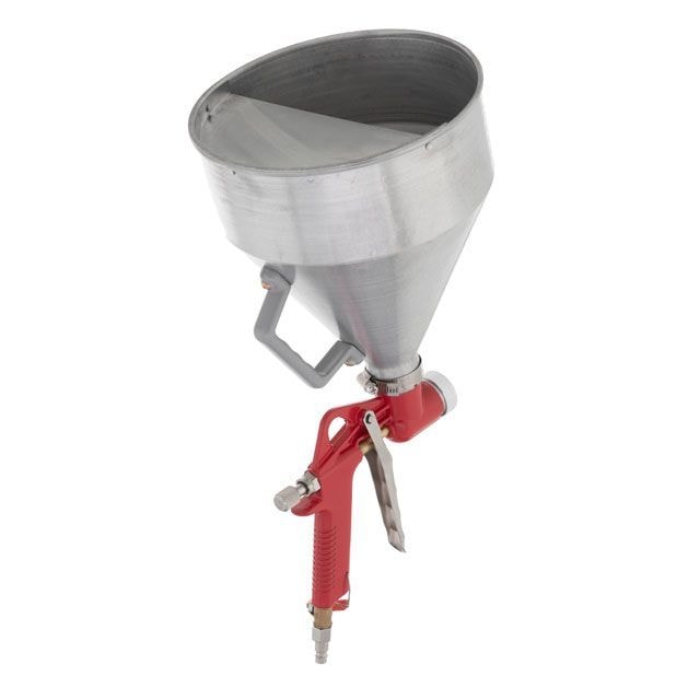 Розпилювач штукатурний пневматичний, форсунки: 4, 6, 8 мм, верхній металевий бачок, 6000 мл, 3-6 атм PT-0401