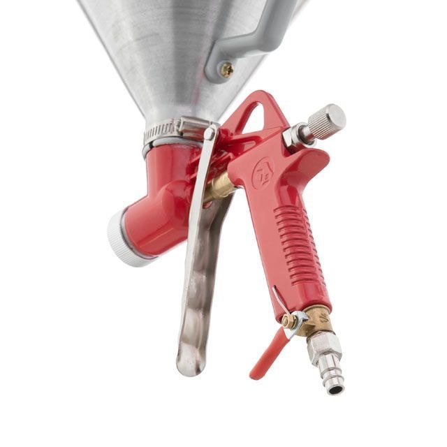 Розпилювач штукатурний пневматичний, форсунки: 4, 6, 8 мм, верхній металевий бачок, 6000 мл, 3-6 атм PT-0401