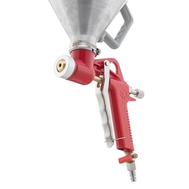 Розпилювач штукатурний пневматичний, форсунки: 4, 6, 8 мм, верхній металевий бачок, 6000 мл, 3-6 атм PT-0401