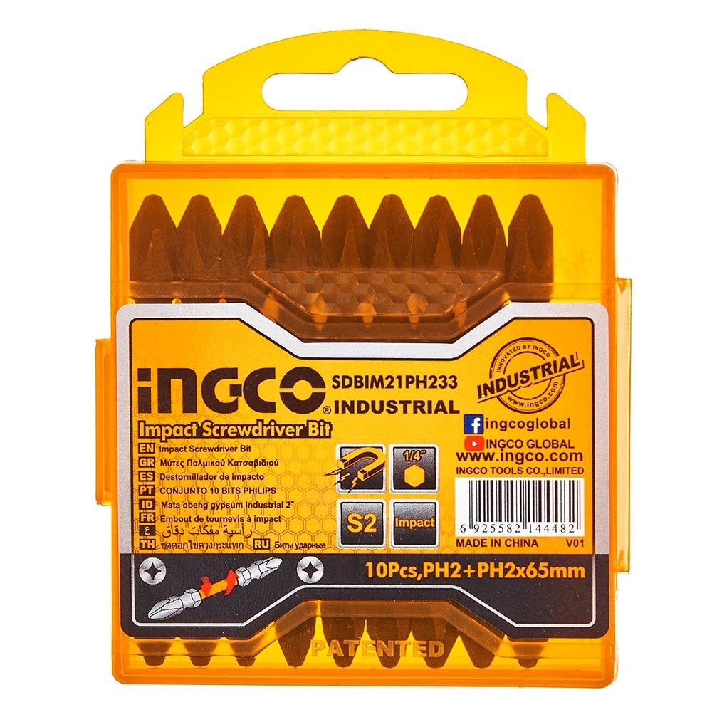Біти ударні двосторонні S2 PH2х65 мм, INGCO INDUSTRIAL SDBIM21PH233