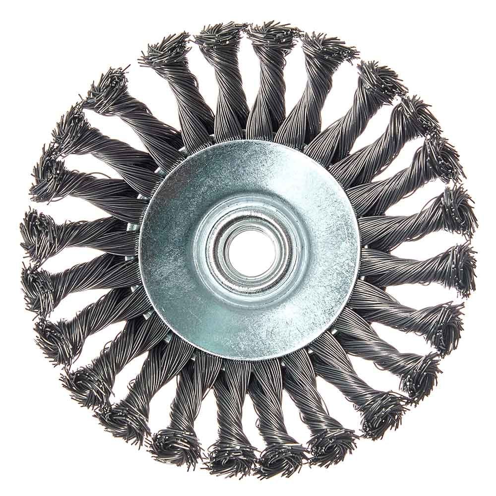 Щітка конічна Vitals плетена сталь 125 мм М14, 0.5 мм 174513