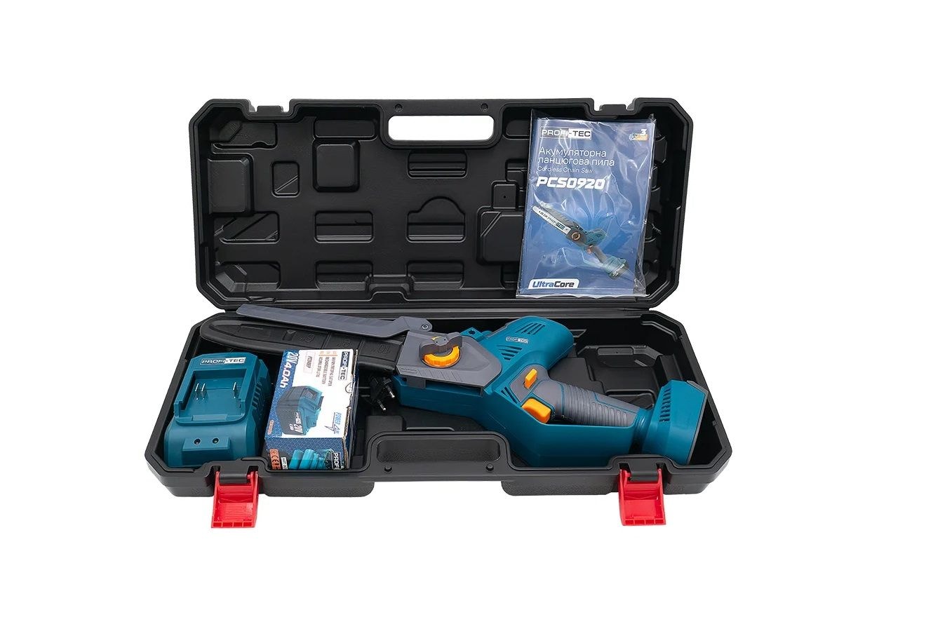 Акумуляторна ланцюгова пила PROFI-TEC PCS0920 1хPT2040EP, зарядка, кейс 007645