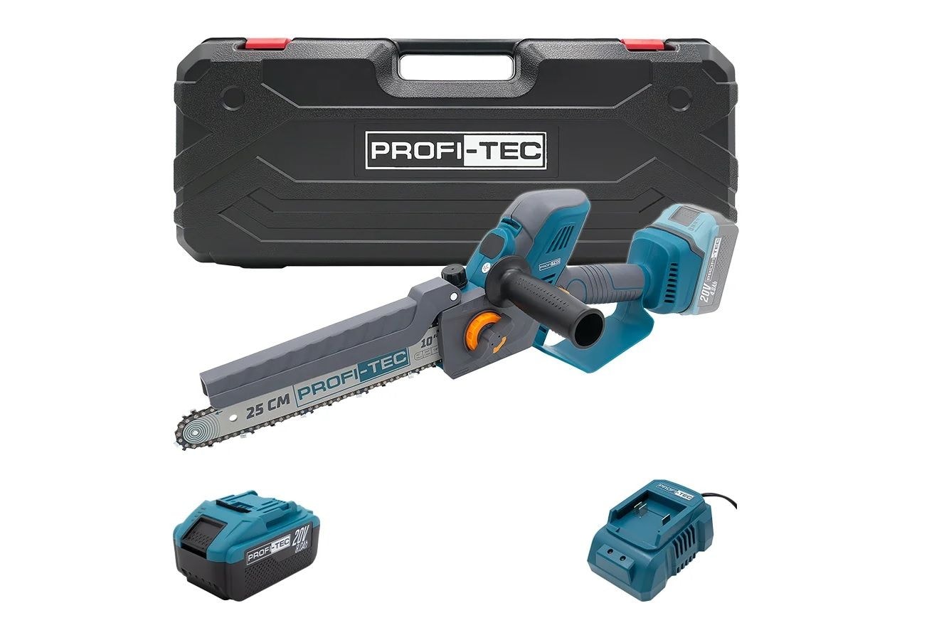 Акумуляторна ланцюгова пила PROFI-TEC PCS0920 1хPT2040EP, зарядка, кейс 007645