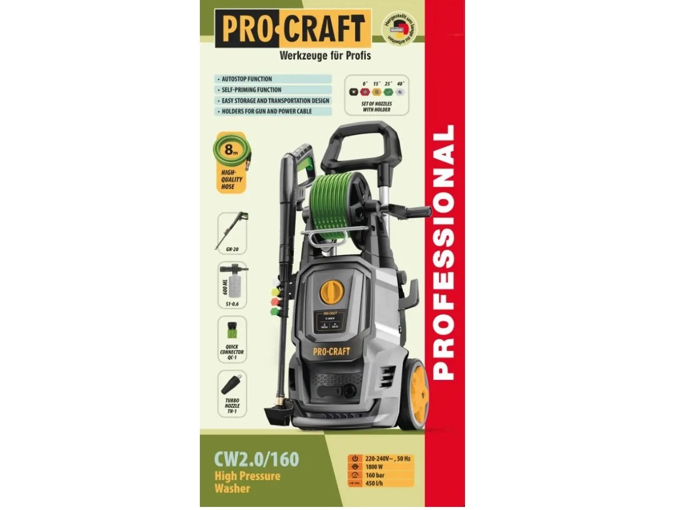 Мийка високого тиску PRO-CRAFT CW-2.0/160 020160