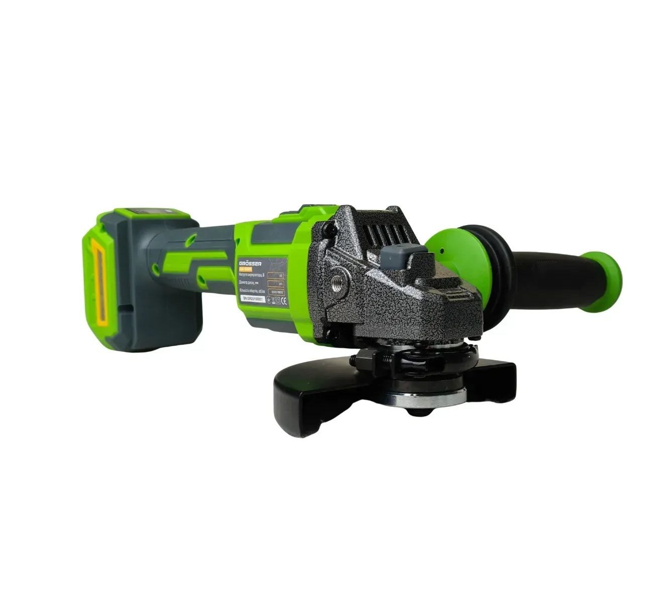 Шліфмашина кутова GAG120KBS Grosser, 125мм, 3000-9800об/хв, плавний пуск, М1, BL, DMS G0309