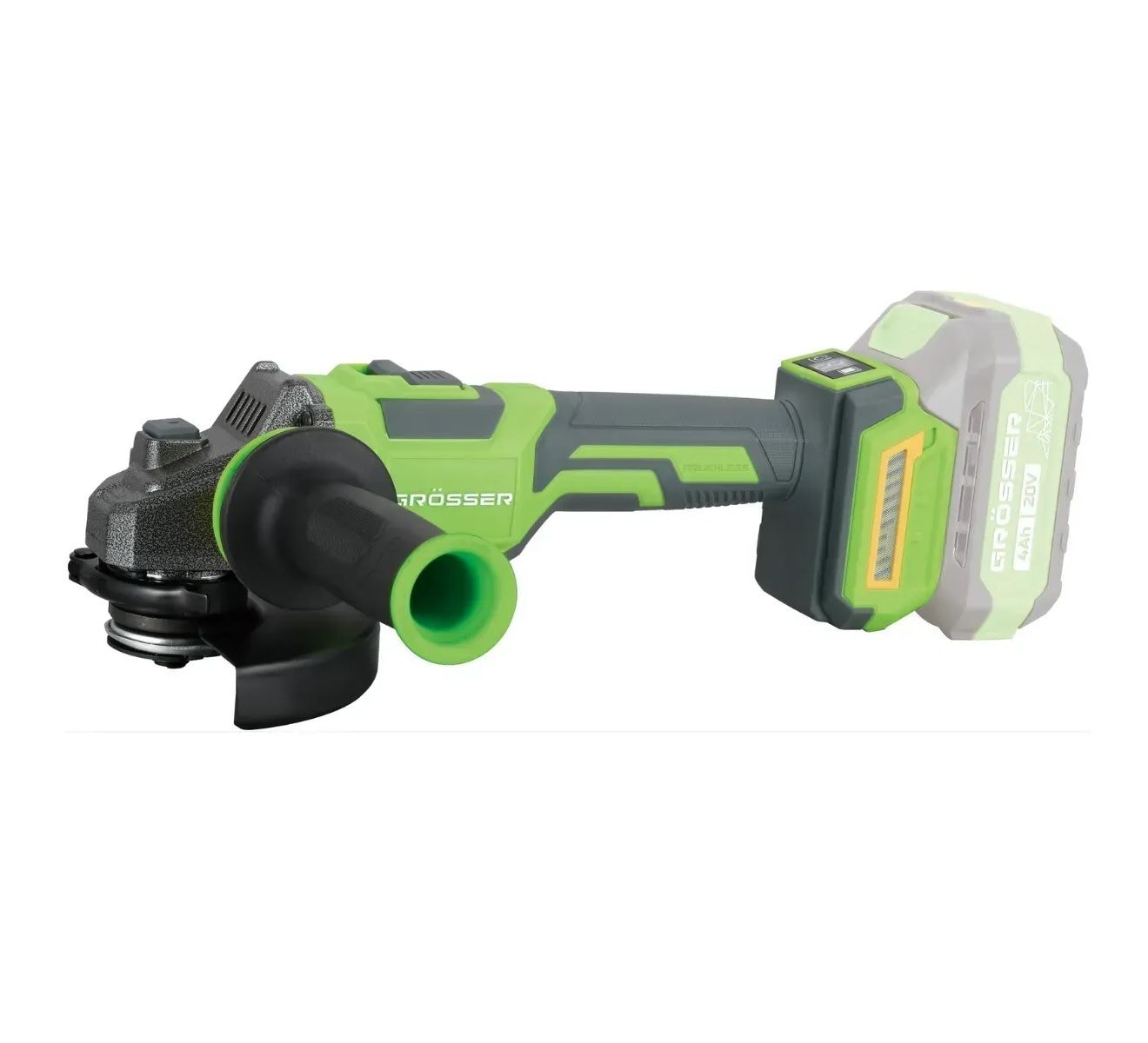 Шліфмашина кутова GAG120KBS Grosser, 125мм, 3000-9800об/хв, плавний пуск, М1, BL, DMS G0309