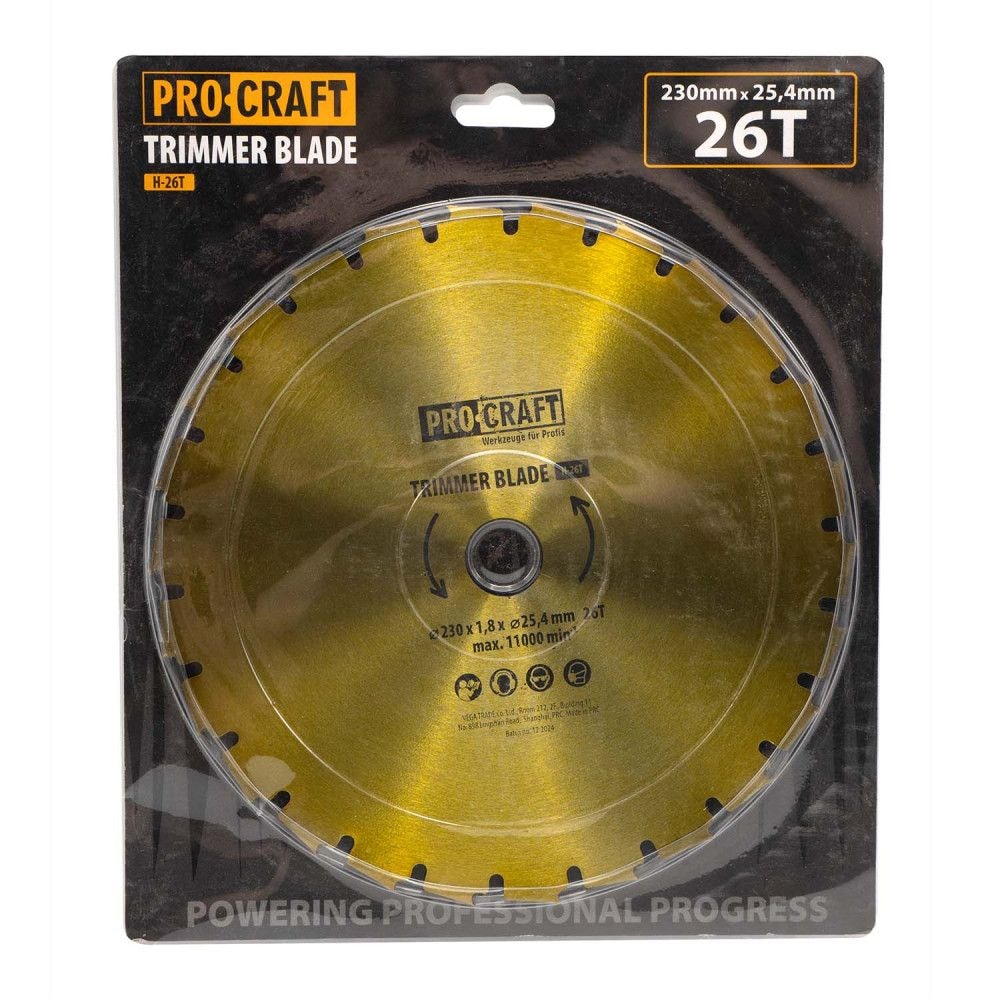 Ніж 26Т під напилок (D230*25.4) PROCRAFT H-26T