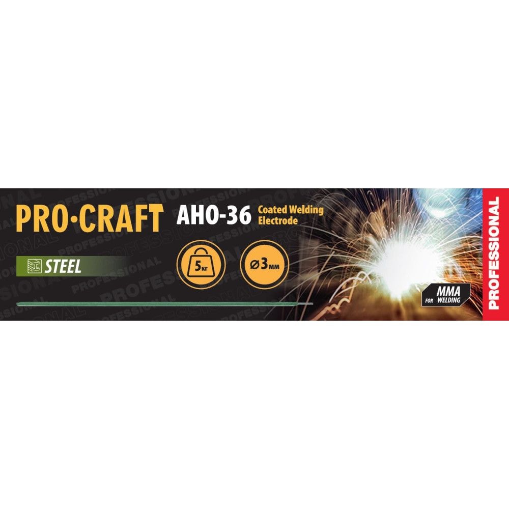 Електроди PROCRAFT Д-3,0 5кг 241885