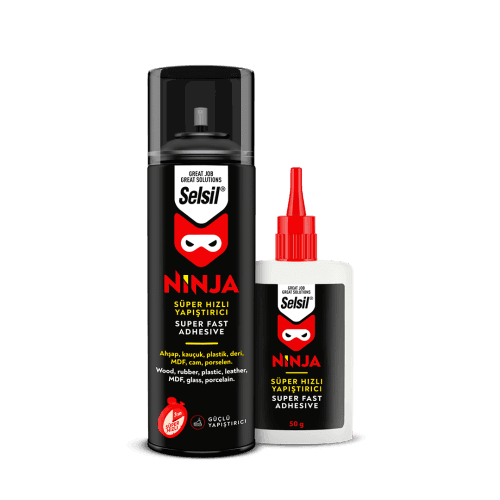 Клей 2-компонентний NINJA MDF : супер швидкий. 400 ML +100 г. спрей-активатор + цианоакрилат 20V232