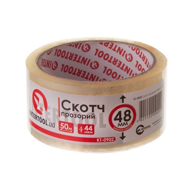 Скотч прозорий, 50 м х 48 мм, 44 мкм KT-0902