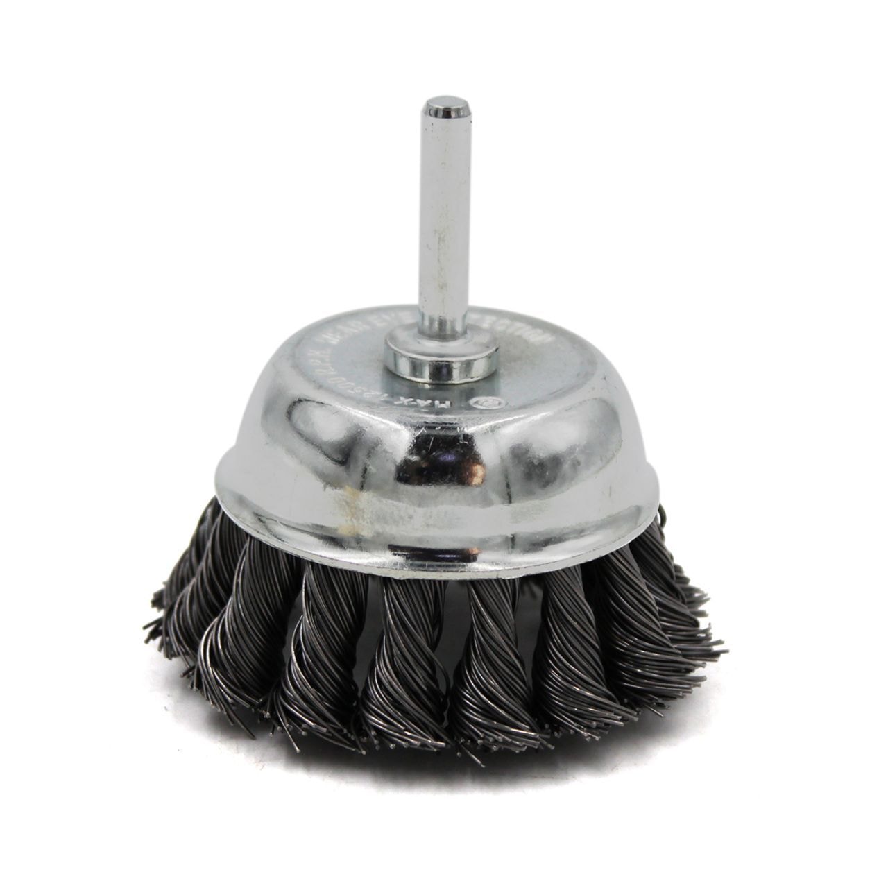 Щітка-крацовка чашкова для дрилі ? 100 мм, сталева жгутована 07-06-3100