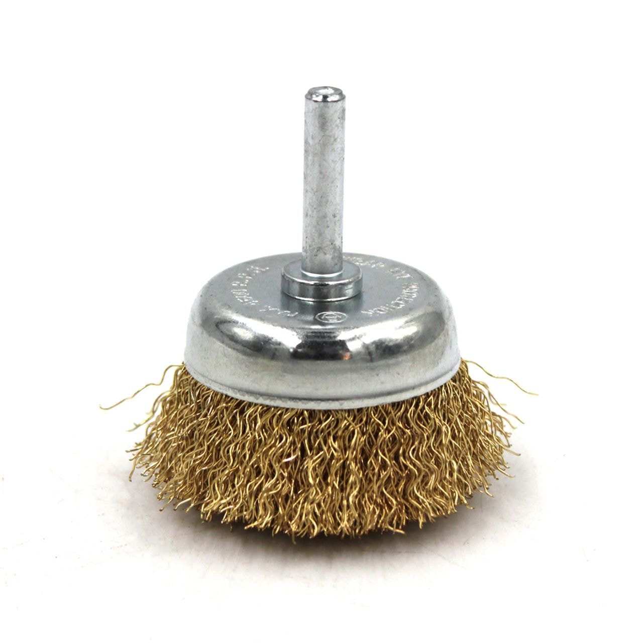 Щітка-крацовка чашкова для дрилі ? 50 мм, рифлена латуньована 07-06-9050