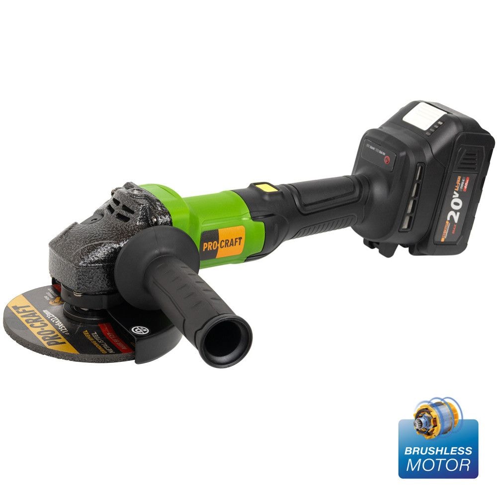 Шліфмашина акум. PRO-CRAFT PGA-20 (1 АКБ 20 4А/г O 125mm) кейс 030299