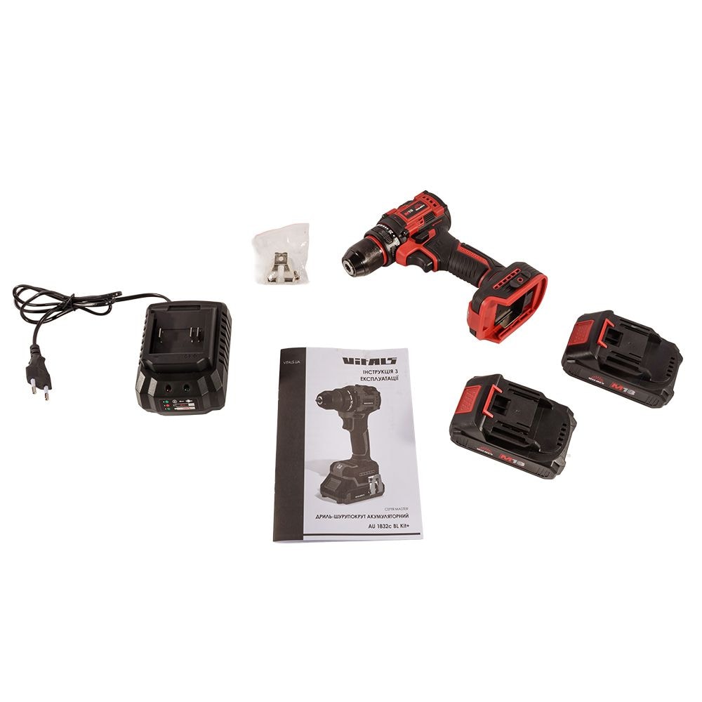 Дриль-шуруповерт акумуляторний Vitals Master AU 1832c BL Kit+ 235331