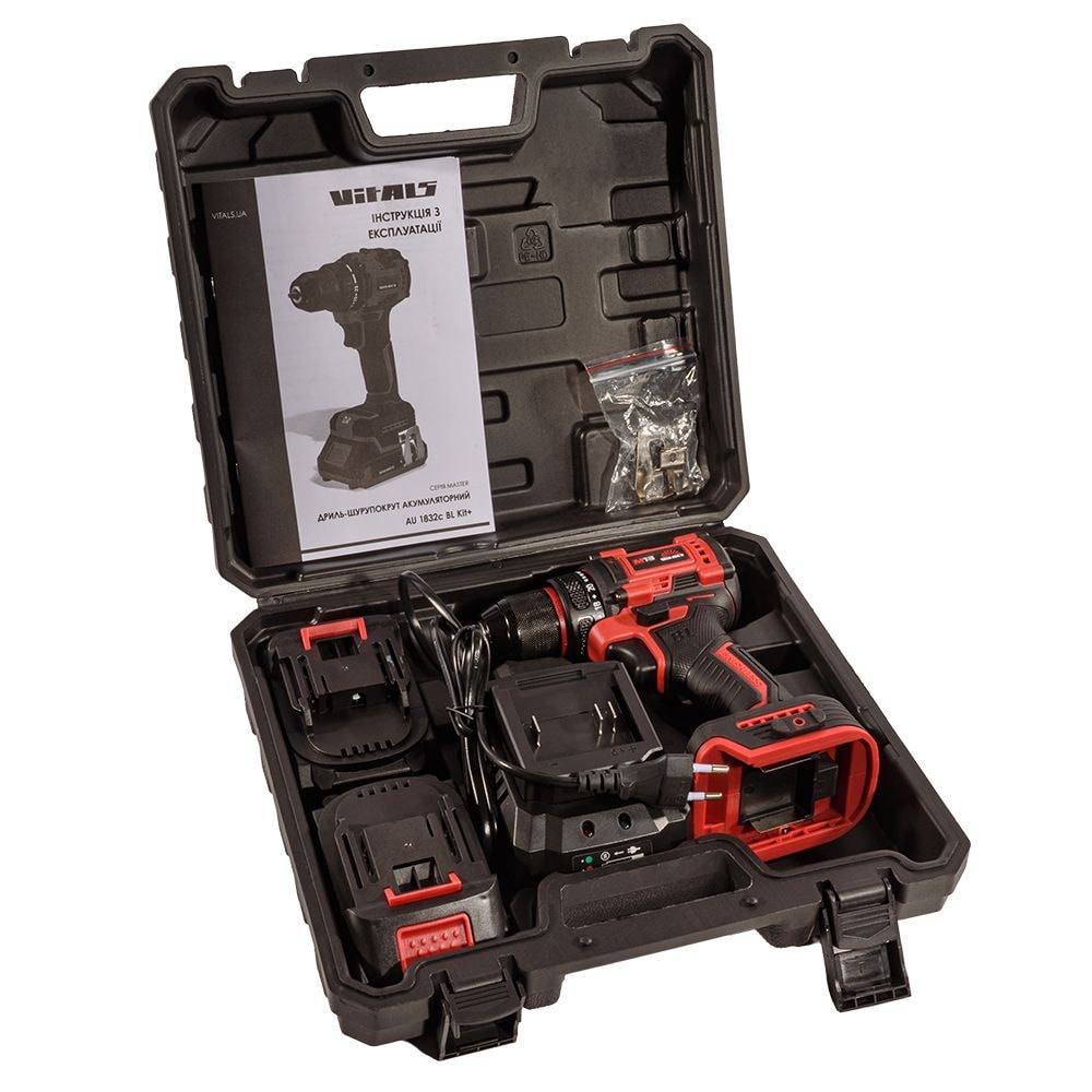 Дриль-шуруповерт акумуляторний Vitals Master AU 1832c BL Kit+ 235331