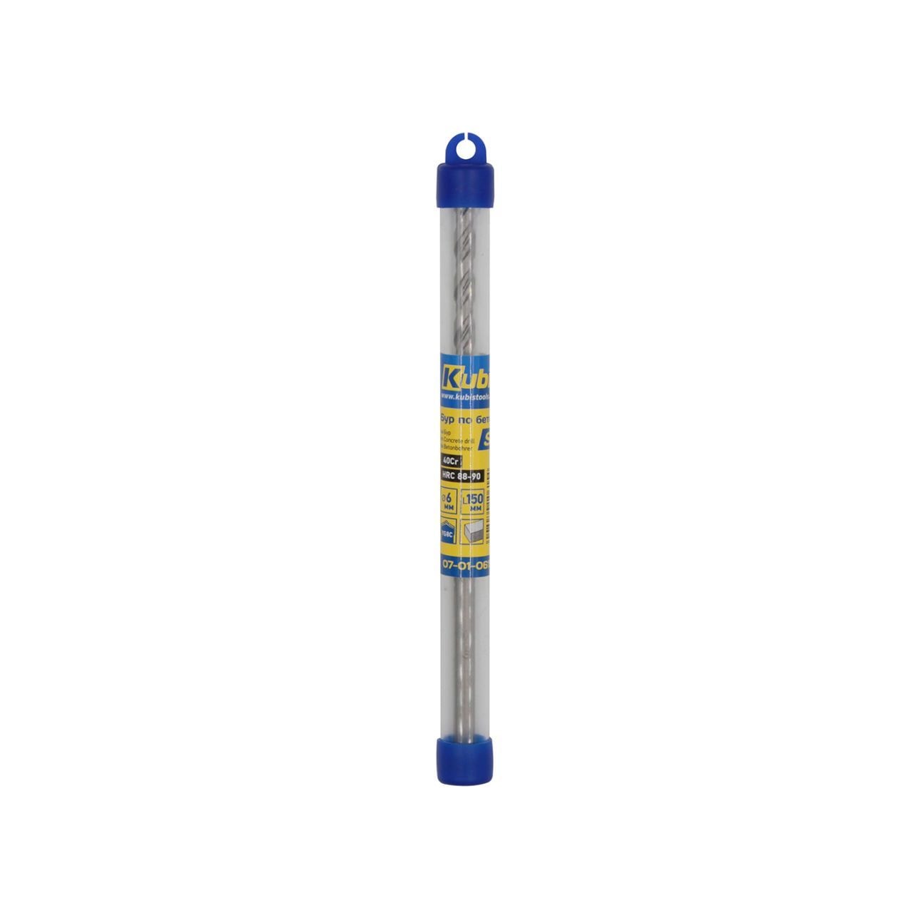 Бур по бетону S4 6 * 150 мм, 40Cr, YG8C HRC 88-90 07-01-0615