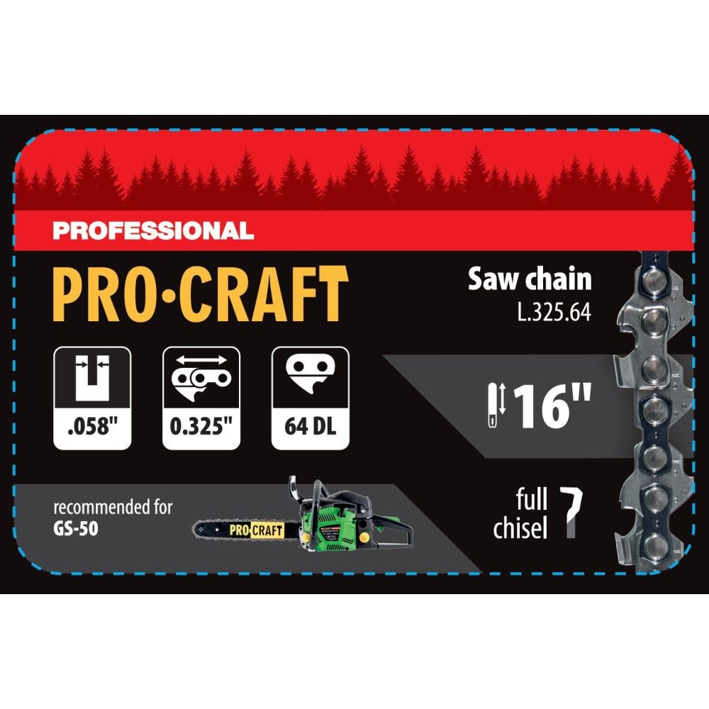 Ланцюг для ланцюгової пили Procraft L-325/64 L32564
