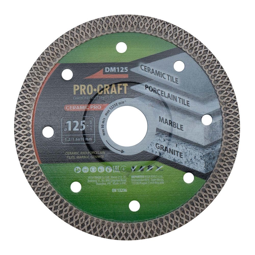 Диск алмазний ріжучий  Ceramic PRO-CRAFT DM-125 DM1250