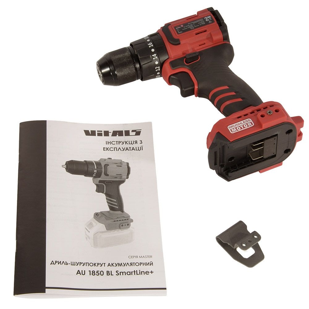 Дриль-шурупокрут акумуляторний Vitals Master AU 1850 BL SmartLine+ 243510