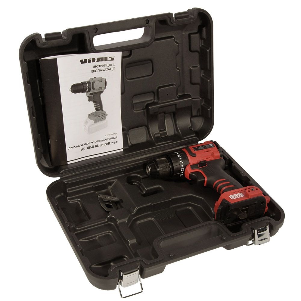 Дриль-шурупокрут акумуляторний Vitals Master AU 1850 BL SmartLine+ 243510